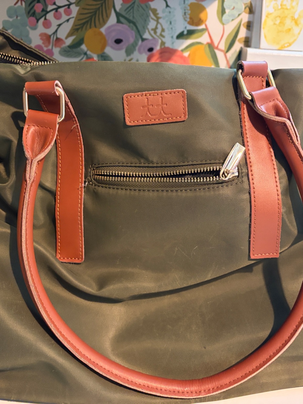 Teacher Tote in Olive Green - good condition.